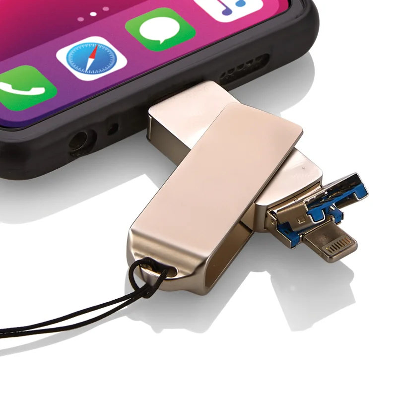 F-202-64 Silver 64 GB OTG Usb Bellek