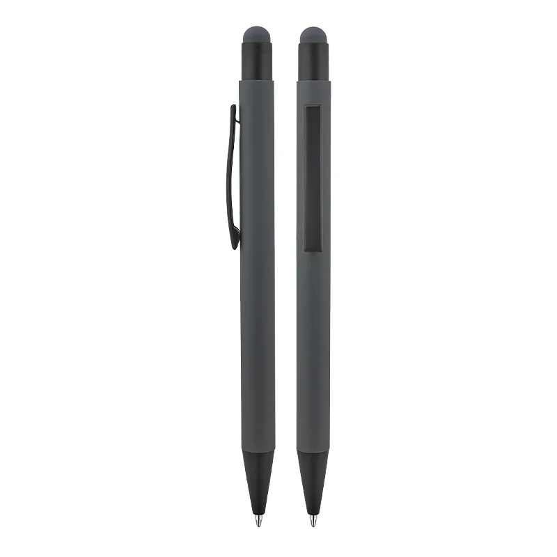 1027 Metal Tükenmez Touchpen Rubber Gövde Kalem