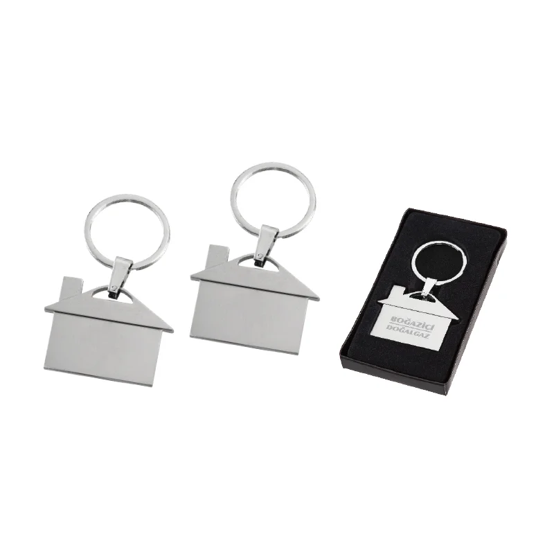 2216 Krom Çift Taraflı Metal Anahtarlık
