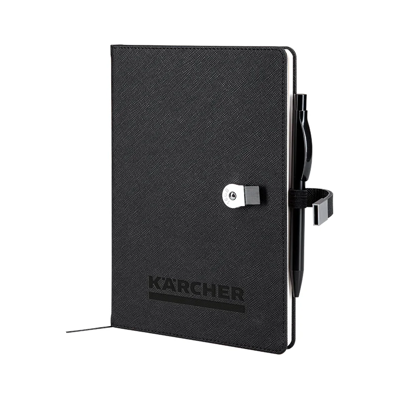 1701 Siyah 15 x 21 Termo Deri USB'li Defter