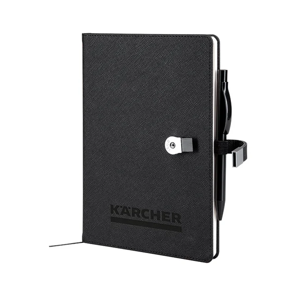 1701 Siyah 15 x 21 Termo Deri USB'li Defter