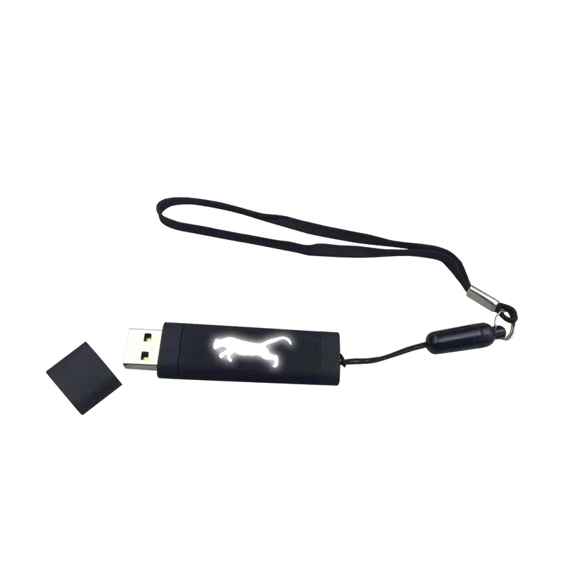 F-200-16 Siyah - Beyaz Işık 16 GB Işıklı Rubber Usb