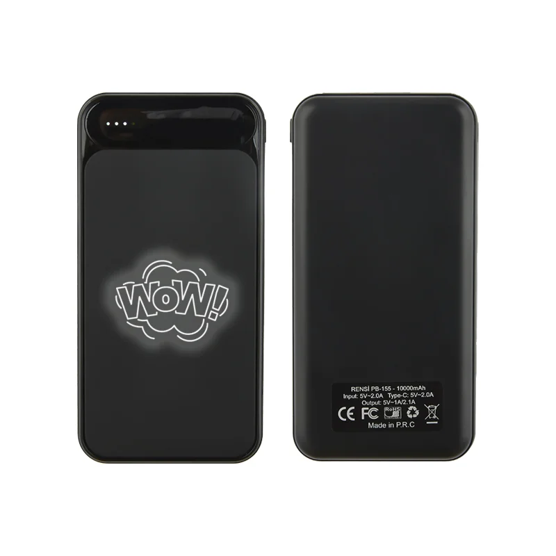PB-155 Siyah-Kasa-Beyaz-Led 10.000 mAh Powerbank