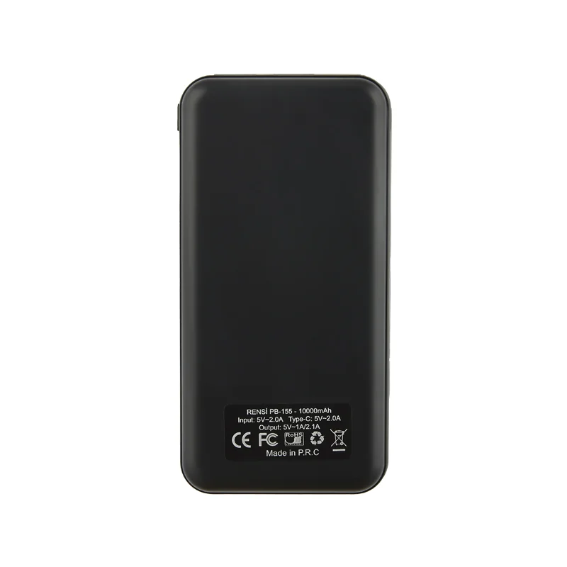 PB-155 Siyah-Kasa-Beyaz-Led 10.000 mAh Powerbank