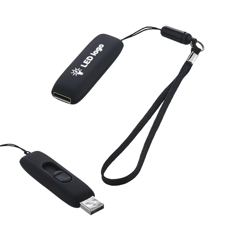 F-203-16 Siyah - Beyaz Işık 16 GB Işıklı Rubber Usb