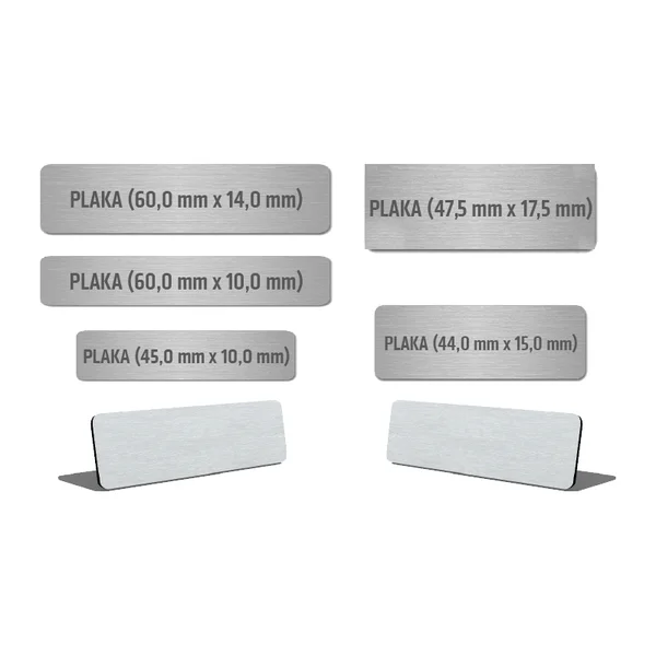 Metal Plaka-6010 Uni Metal Plaka (60,0 mm x 10,0 mm)