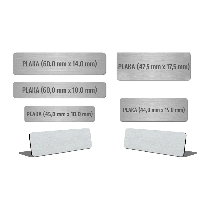 Metal Plaka-4717 Uni Metal Plaka (47,5 mm x 17,5 mm)