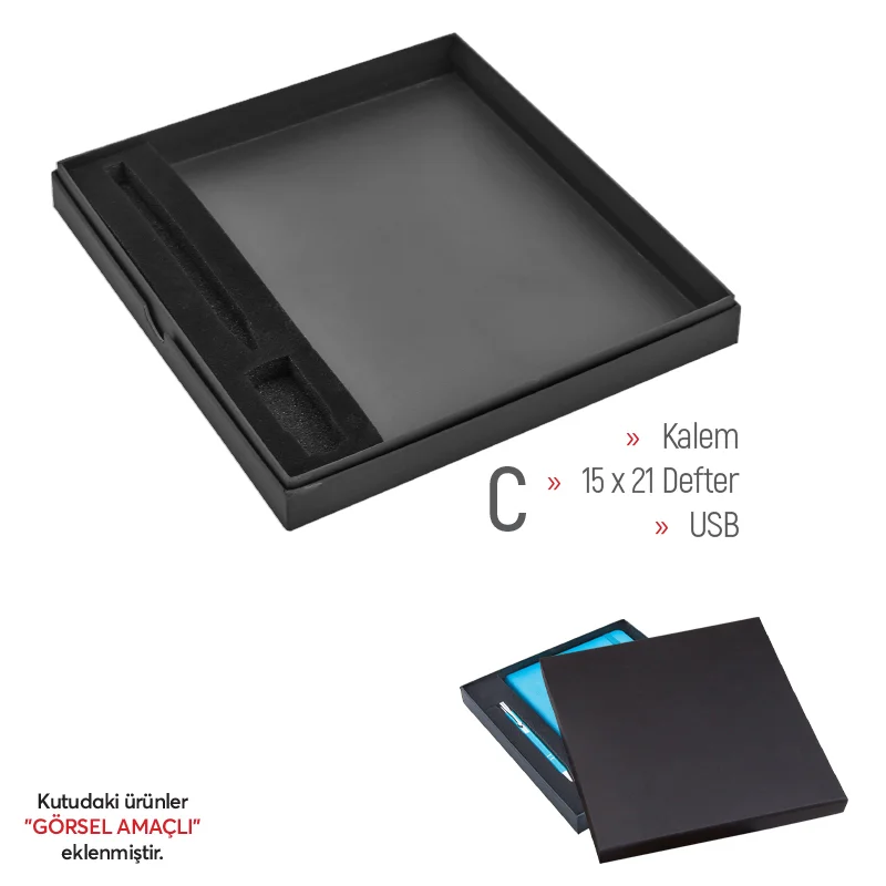 KT-941 203 x 223 x 25 mm Hediye Set Kutusu