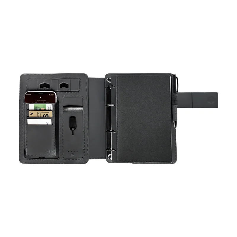1071 PREMIUM Siyah Termo Deri Organizer Powerbank