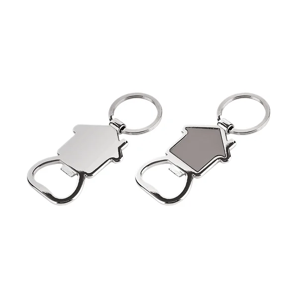 6604 Krom Tek Taraflı Metal Anahtarlık