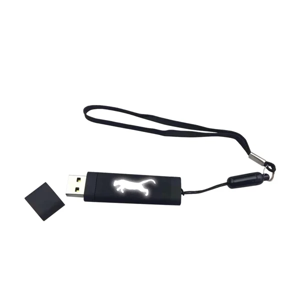 F-200-16 Siyah - Beyaz Işık 16 GB Işıklı Rubber Usb