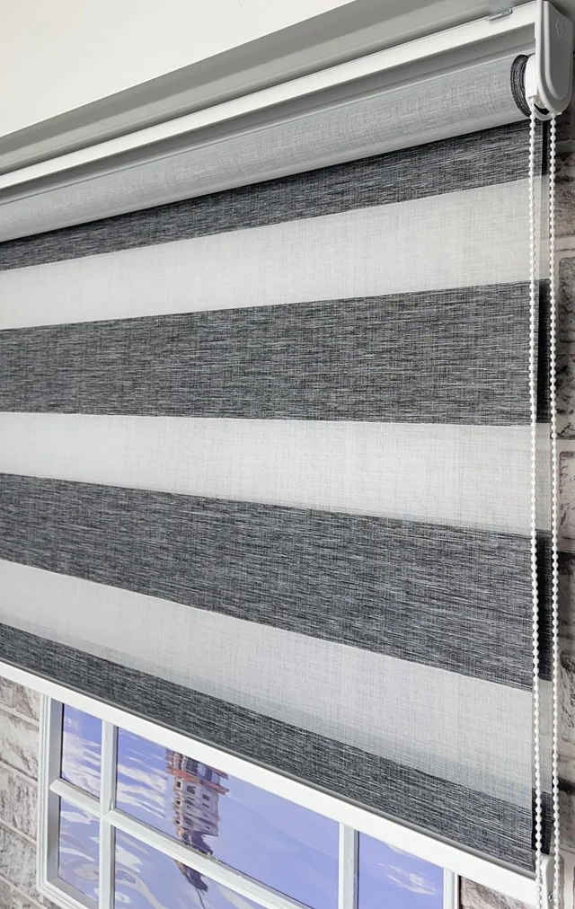 Lüks Desenli Siyah Zebra Perde | Karartma Fonksiyonlu Modern