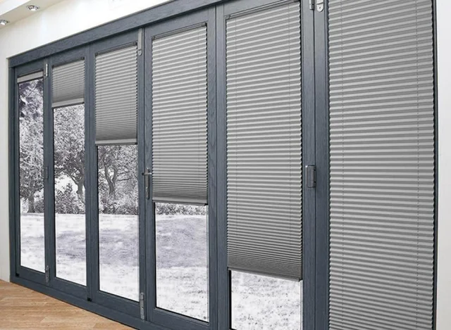 Gri Pliseli Perde - Cam Balkon Özel Ölçü