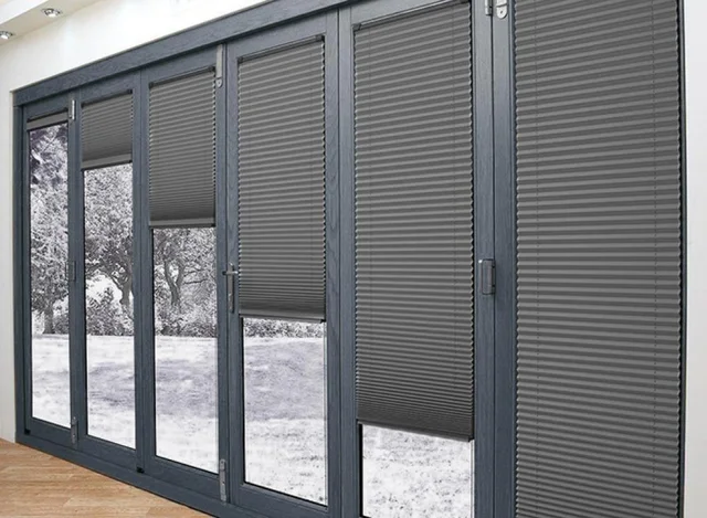 Antrasit Gri Pliseli Perde - Cam Balkon Özel Ölçü