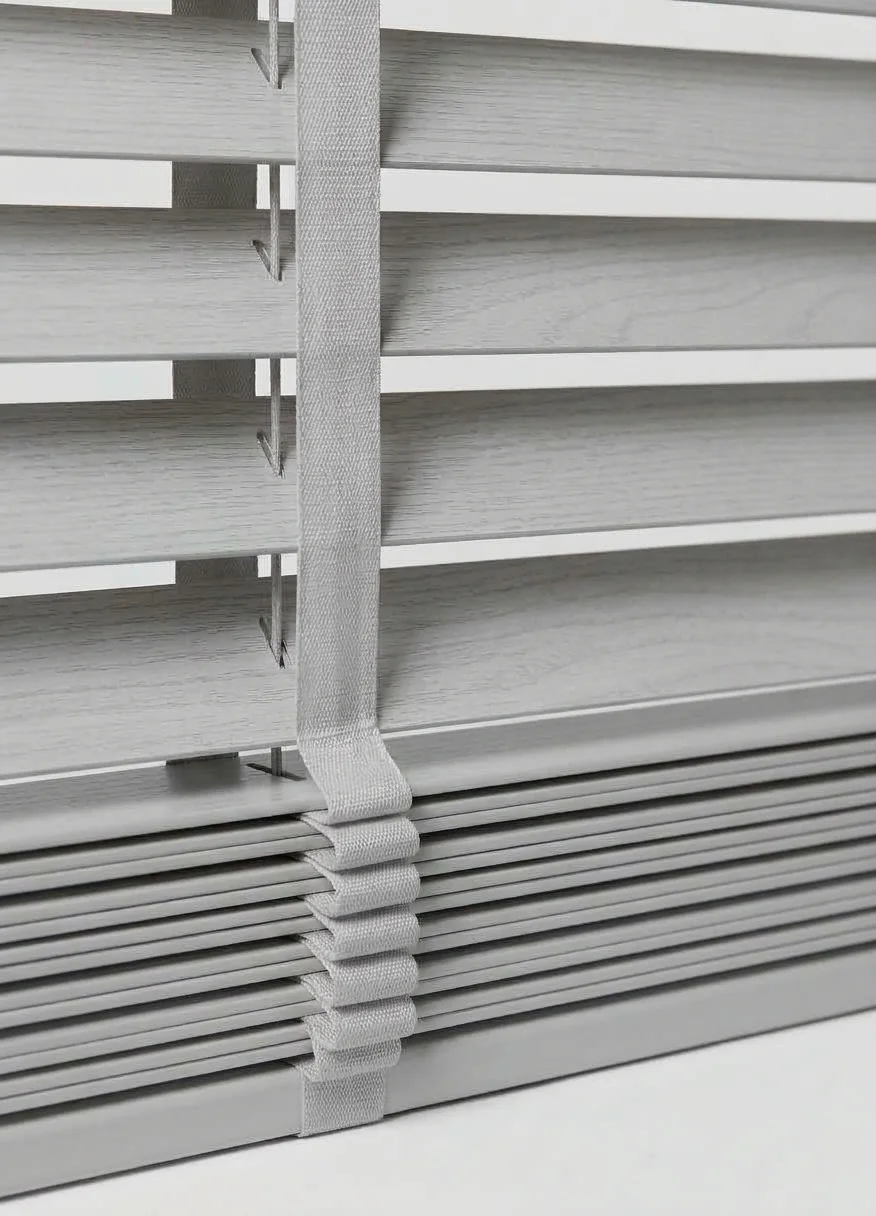 Premium Silver Wood Doğal Damarlı Ahşap Jaluzi Perde