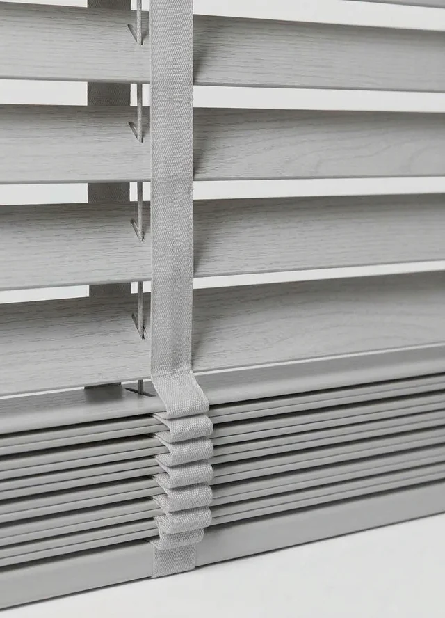 Premium Silver Wood Doğal Damarlı Ahşap Jaluzi Perde